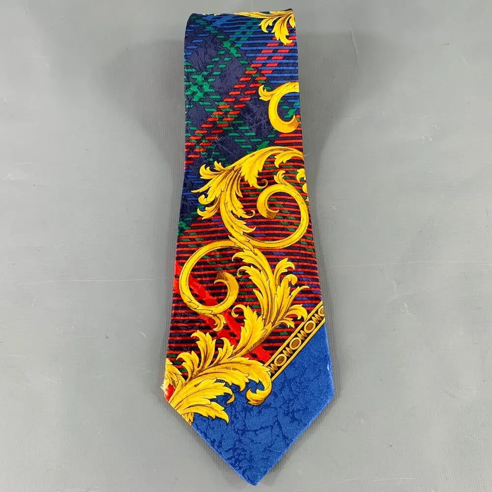 GIANNI VERSACE Multi Color Baroque Silk Tie